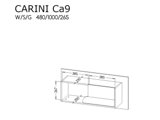 Pakabinama lentynėlė CARINI CA9