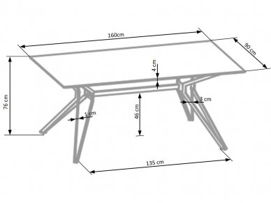 Stalas PASCAL 160x90 2