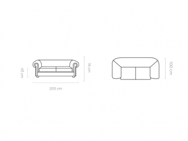 Sofa MANCHESTER S3F 3