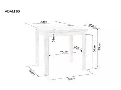 Stalas ADAM 90 3