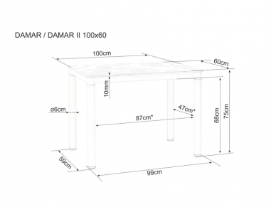 Stalas DAMAR 100 6