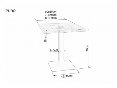 Stalas PURO LAMINATAS 1