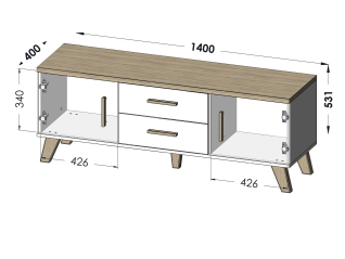 TV Staliukas LOTTA 140 2D2S