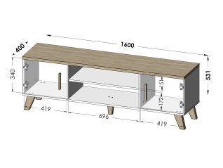 TV Staliukas LOTTA 160 2D2K