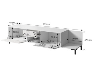 TV Staliukas MARMO 2D1S1K