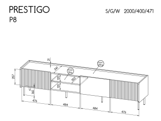 TV staliukas PRESTIGO P8