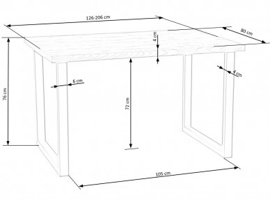 Valgomojo stalas HORUS 6
