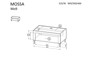 Žurnalinis staliukas MOSSA MO09